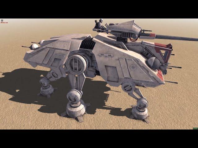 Old/New AT-TE Demonstration - MOW AS2 - ASV Star Wars Mod