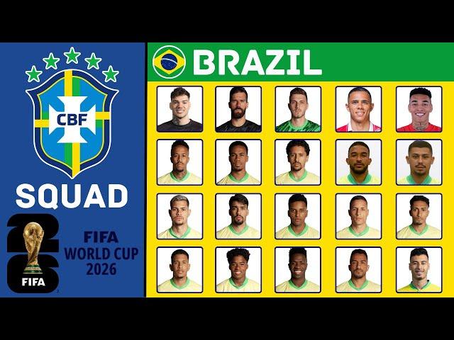 BRAZIL Squad FIFA World Cup 2026 Qualifiers | October 2024 | FootWorld