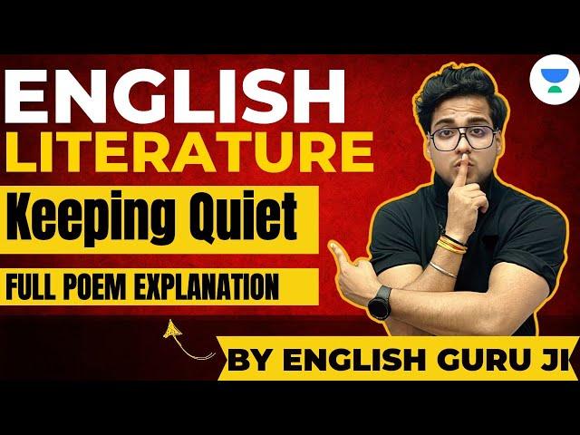 Keeping Quiet Poem | Full Explanation | By Rahul Dwivedi