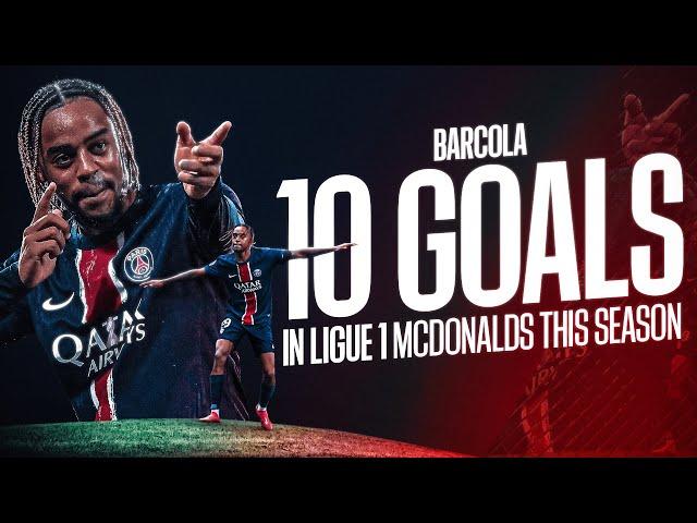 ALL BRADLEY BARCOLA GOALS in Ligue 1 McDonald's this season! ️