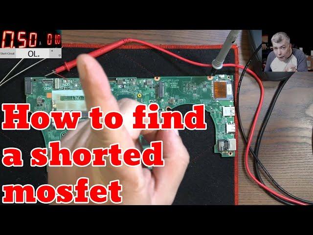 How to find a shorted mosfet - safe & fast, no thermal camera or multimeter