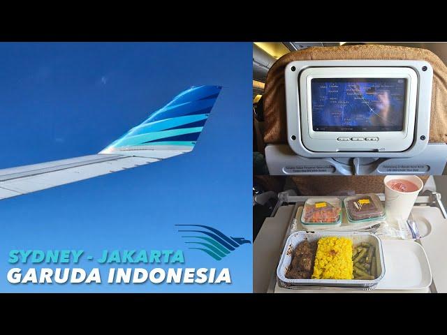 Fly Garuda Indonesia A330 Economy Class from Sydney to Jakarta