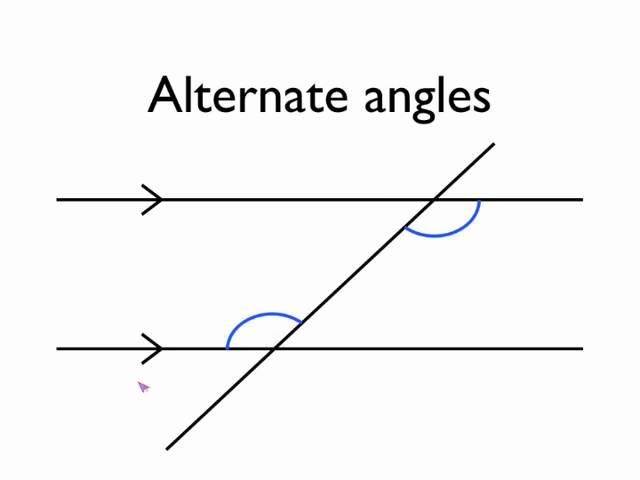 Angles in parallel lines- alternate angles
