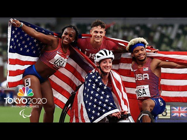 McFadden, USA "dream team" set world record, win gold in universal relay | NBC Sports