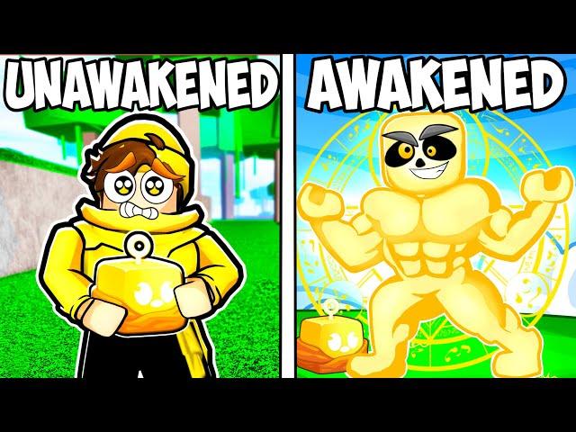 Blox Fruits BUT Awaken vs UNAWAKENED Fruits...