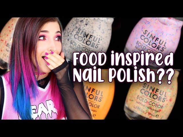 SinfulColors Sweet and Salty Nail Polish Collection Review (Scented) || KELLI MARISSA