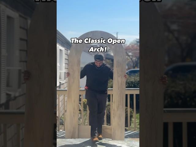 The classic open arch! Follow for more backdrop inspos! #woodworking #backdrops #diy #openarch