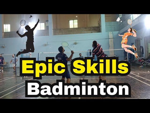 Epic Skills Badminton I How to jump higher - Footwere secret I badminton trick shots | #badmintian