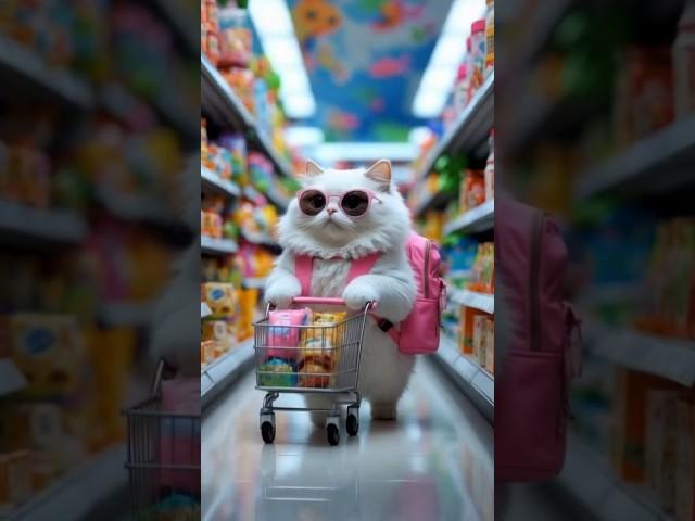 Miss Meow’s Grocery Store! ️ #shorts #youtubeshorts #trending #cat #cutecat #ai