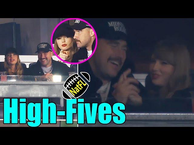 Travis Kelce sweetly High Fives & Holds Taylor Swift's hand on date last night