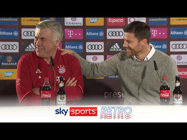 Xabi Alonso teasing Carlo Ancelotti about the 2005 Champions League final