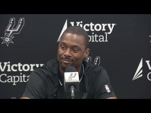 Forward Harrison Barnes talks joining San Antonio Spurs, connecting with teammates