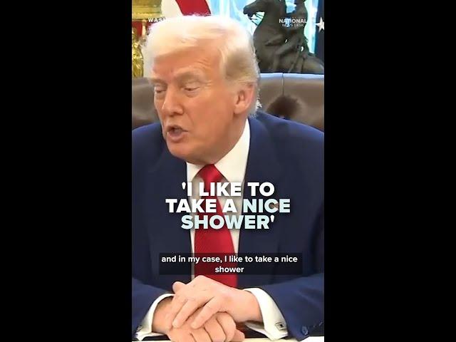 Trump rolls back water efficiency rules, says showers should help his 'beautiful hair'