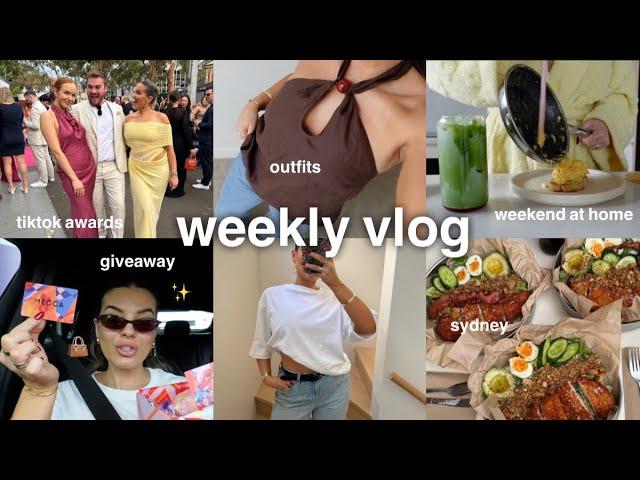 weekly vlog  tiktok awards, massive giveaway, new cookware, pilates