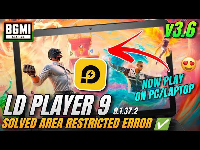 How To Play BGMI on PC/Laptop | LD Player 9 Restricted Area Fix  BGMI v3.6 | Vormir Gaming
