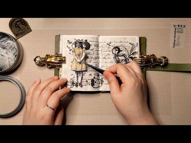 Yellow dress #asmr #다이어리꾸미기 #빈티지다꾸 #journaling #journal #scrapbooking #relaxingsounds #collage