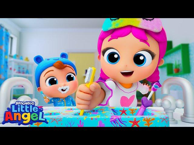 Brush Your Teeth | Little Angel Kids Songs & Nursery Rhymes