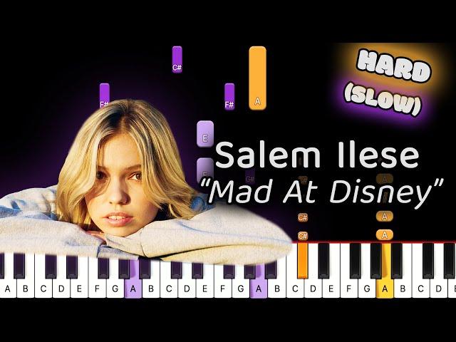 Learn To Play Mad At Disney Salem Ilese on Piano! (Hard) SLOW 50% Speed