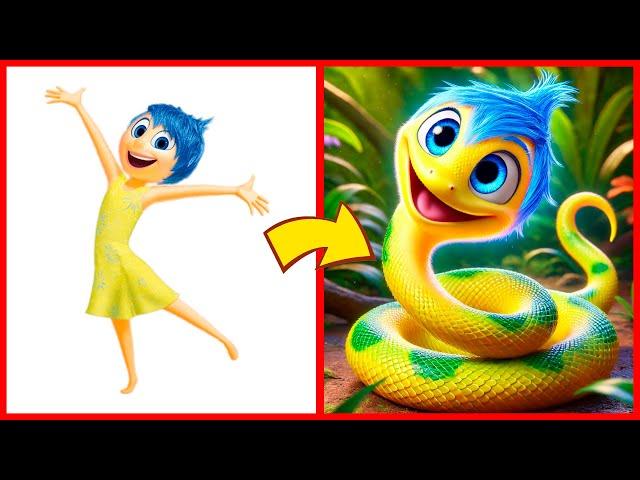 INSIDE OUT 2 as SNAKES - All Characters