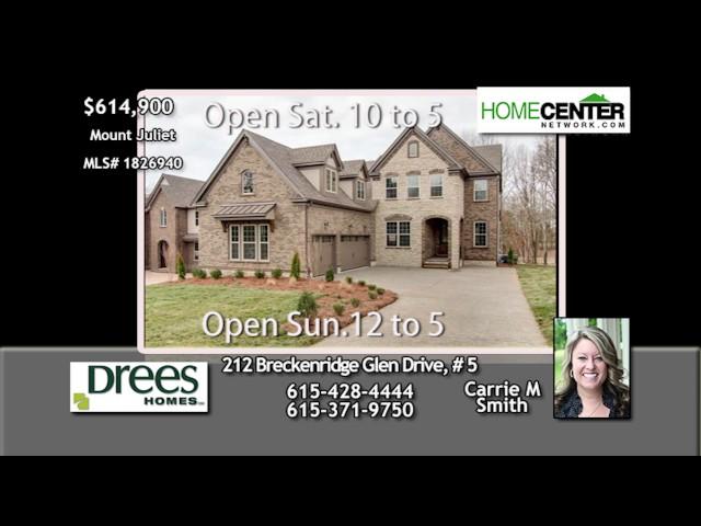 212 Breckenridge Glen Drive, #5, Carrie Smith, Drees Homes, 615 428 4444