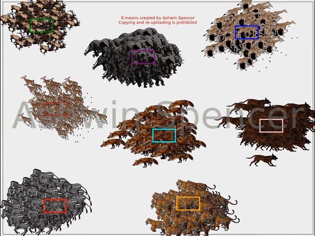 K-Means Clustering: Animal Herds in Action  | ML Visualization