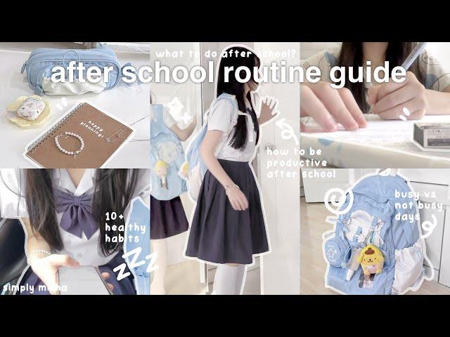 AFTER SCHOOL ROUTINE GUIDE  : tips on how to be productive after school, 10+ healthy habits 🪄Jeulia