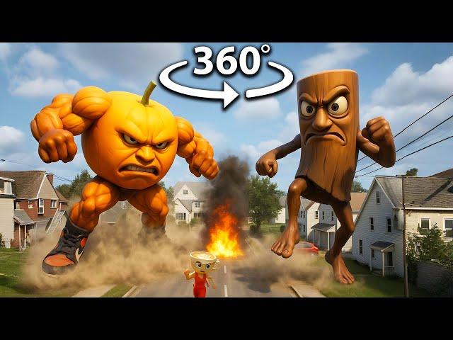360° - Tung Tung Tung Sahur VS Udin Din Din Dun Fight | VR 4K