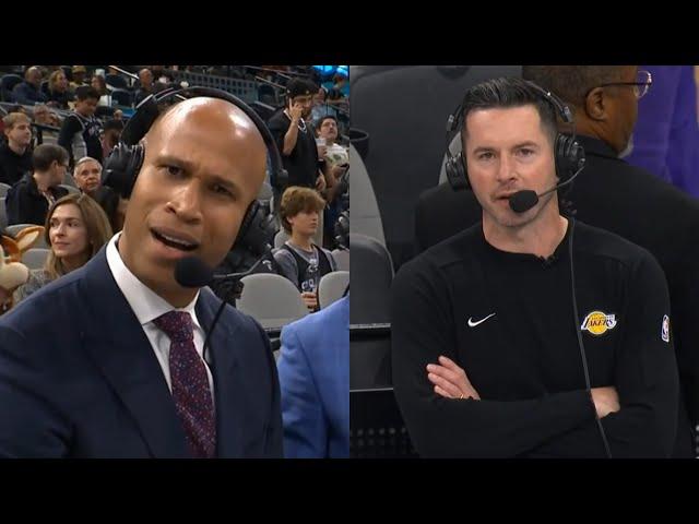 JJ Redick did NOT want to do this ESPN halftime interview with Richard Jefferson 