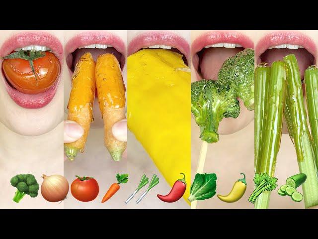 asmr VEGETABLE TANGHULU ️️ 채소 탕후루 먹방 eating sounds