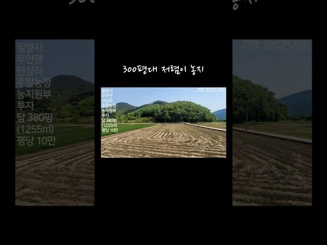 답380평,평당10만#무안면#밀양제일공인중개사