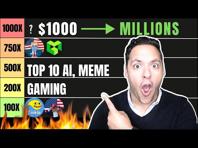 Make Millions with TINY AI, Gaming Meme Coins?! TIME FOR 100X IS NOW! 