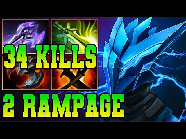 2 Rampage + 34 Kills Razor !! Razor Dota 2 Safelane Carry Build Guide Pro Gameplay Meta 7.37