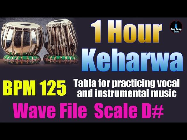 Taal Keharwa loop 1 hour high quality - Tabla for practicing vocal and instrumental music