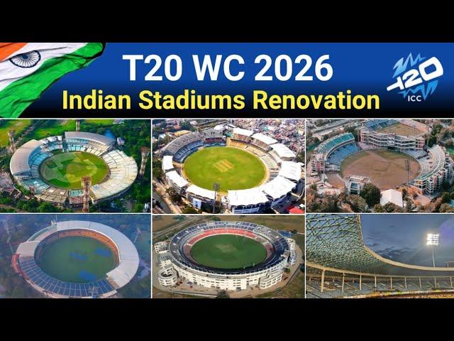 Indian Cricket Stadiums Renovation For T20 World  Cup 2026 | 9 Indian Stadiums To Host Mega Event