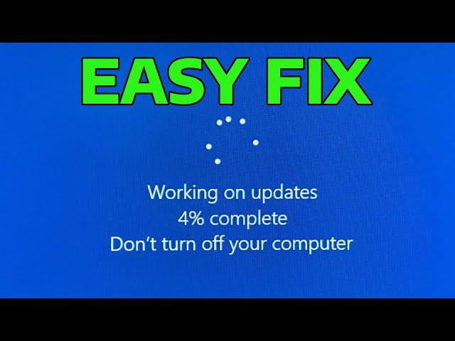 How To Fix Working on Updates Don't Turn off Your PC This Will Take a While in Windows