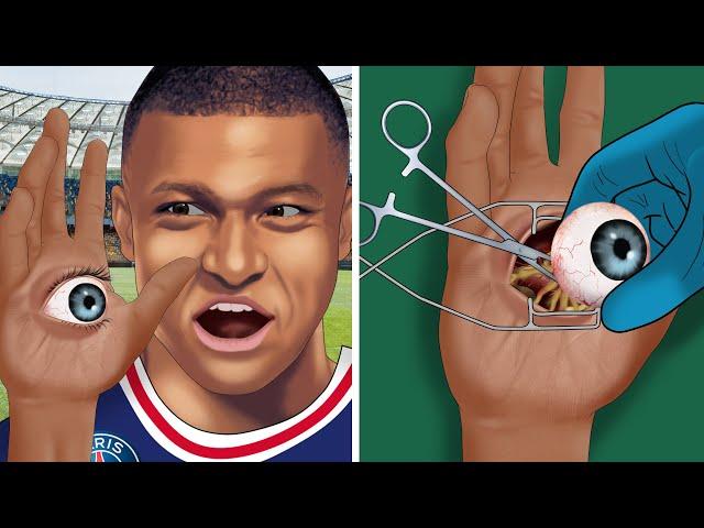 ASMR Help Kylian Mbappe solve problems in new challenges | WOW Brain Removal Animation