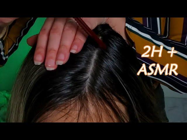 ASMR Scalp Check for Relaxation | Real Person Scalp | 2 HOURS Asmr Compilation | No Talking