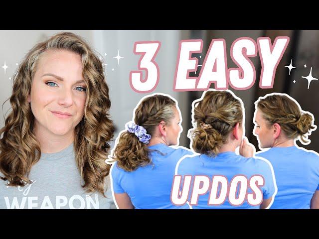 Simple Yet Stunning: 3 Quick Wavy Curly Updos!