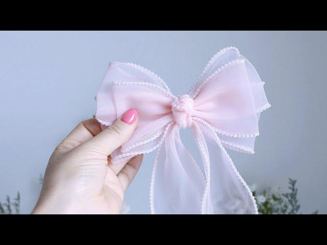 에일린리본 리본공예 긴꼬리 리본핀 만들기 핑크헤어핀 왕리본 ribbonbow handmade diy 엄마표 리본공방