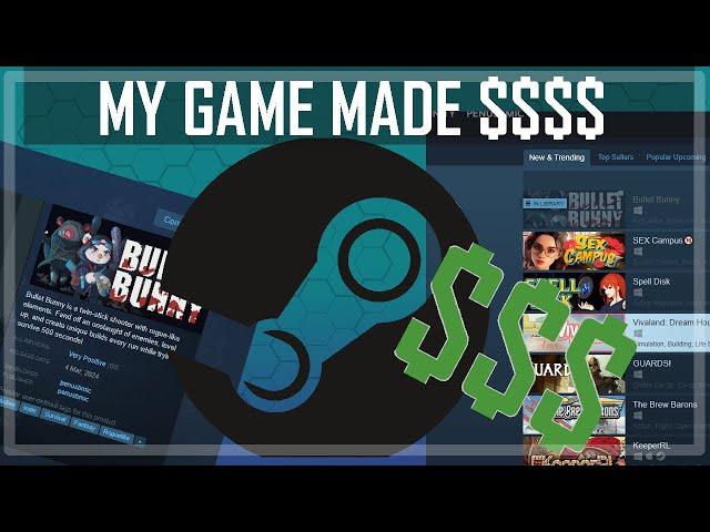 How Much my Steam Game Made in 1 month (underperformed)