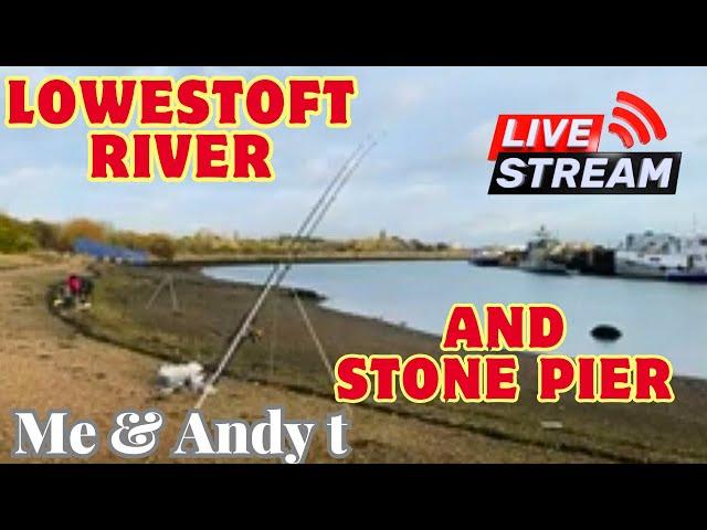 Sea fishing beach & pier Lowestoft river boatyards trying stone jetty too