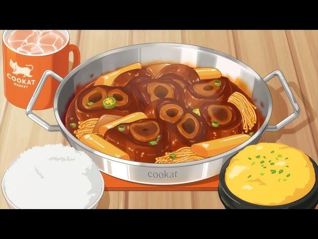 탱글탱글 밥도둑! 매콤우족찜 애니 먹방 / COOKAT Spicy Braised Beef Feet animation mukbang