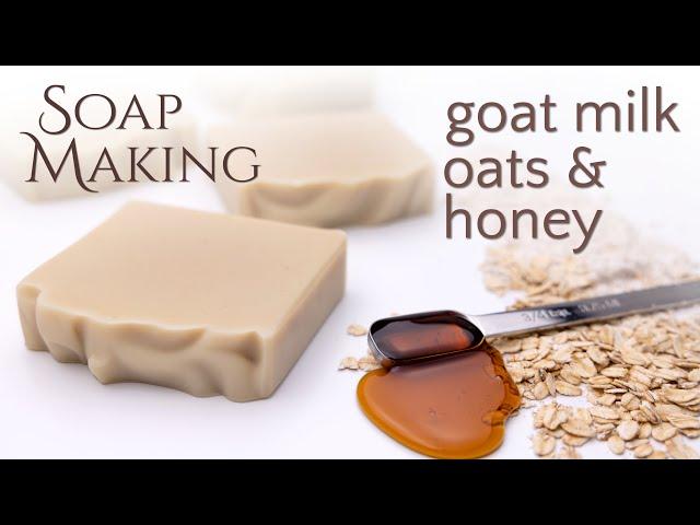 Goat Milk, Oat, & Honey Lavender Soap | Cold Process Soapmaking