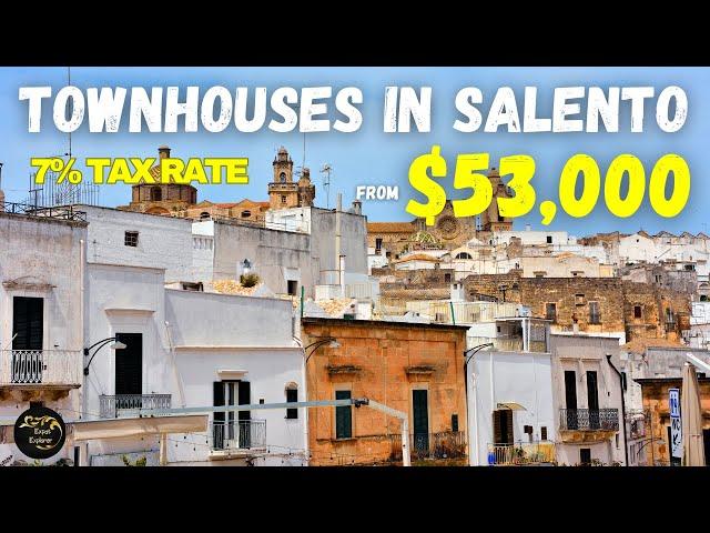 Affordable Italian Townhouses from $53K: 7% Tax Rate & Close to the Beach in Puglia, Salento!