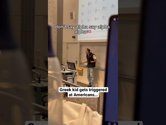 Greek looses at Americans and professor in class…#university #students #college #collegelife