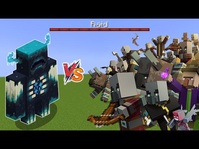 Minecraft 1.19 Warden vs Raid - Can Warden defeat a full raid all alone? (Normal difficulty)