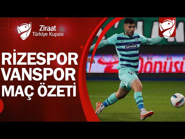 Rizespor 6-0 Vanspor| MAÇ ÖZETİ | Ziraat Türkiye Kupası 5. Tur Maçı | 17.12.2024