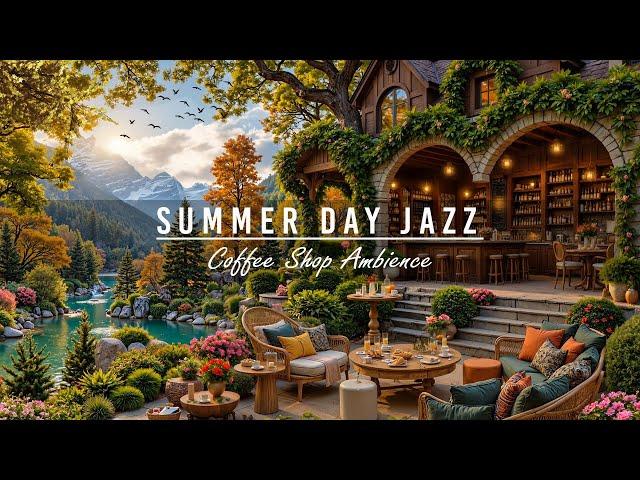 Summer Day Jazz at Cozy Outdoor Coffee Shop  Vintage Vibes & Smooth Jazz Music for Soothe Your Mind