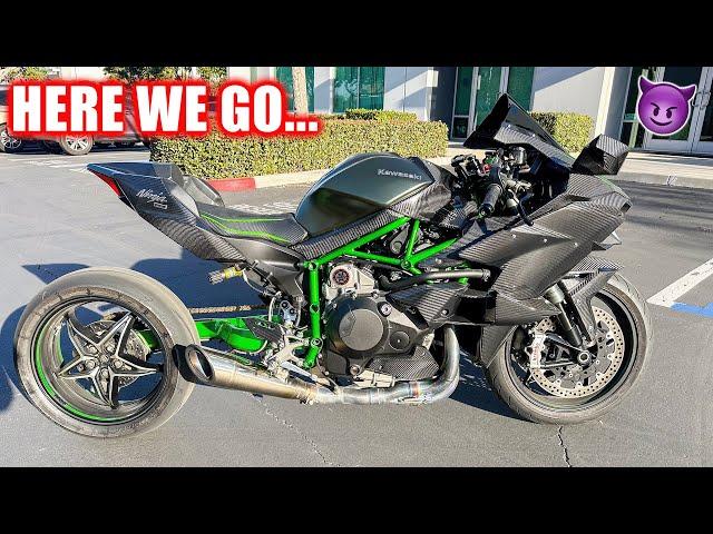 Picking Up A STRETCHED NINJA H2 In California 