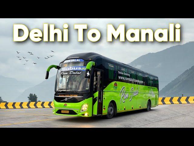 Delhi To Manali Volvo Bus Journey | Current Road Conditions Of Manali